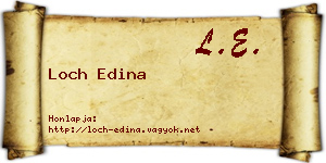 Loch Edina névjegykártya
